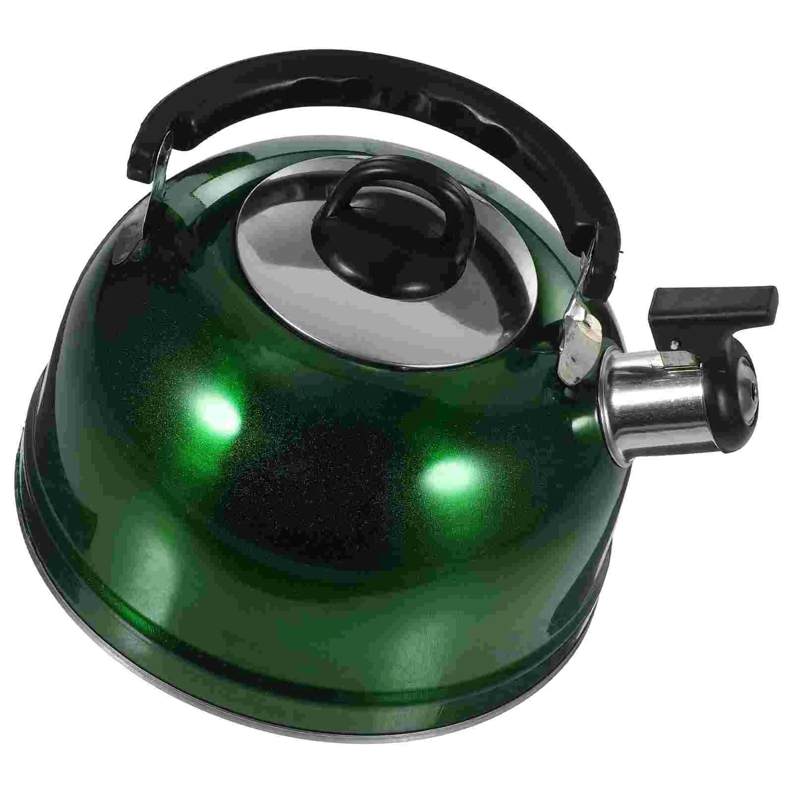 

Stovetop Whistling Tea Kettle Stainless Steel Hot Water Boiling Teapot Ergonomic Handle Coffee Boiler Home Kitchen Purple