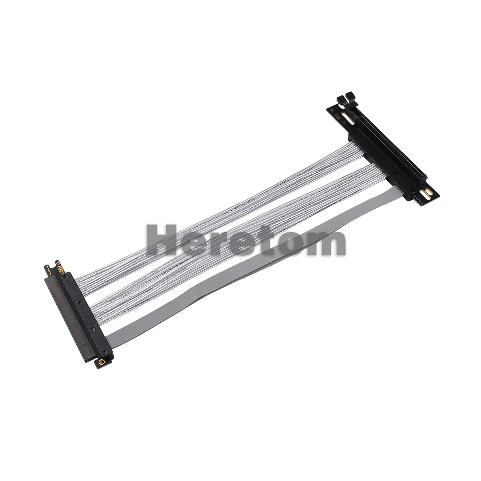 Denash Cavo Riser PCIE 3.0 X16, Cavo di Prolunga GPU Flessibile Ad Alta velocità per Installazione Semplice Plug and Play Flessibile a 90 Gradi per PC (20 cm
