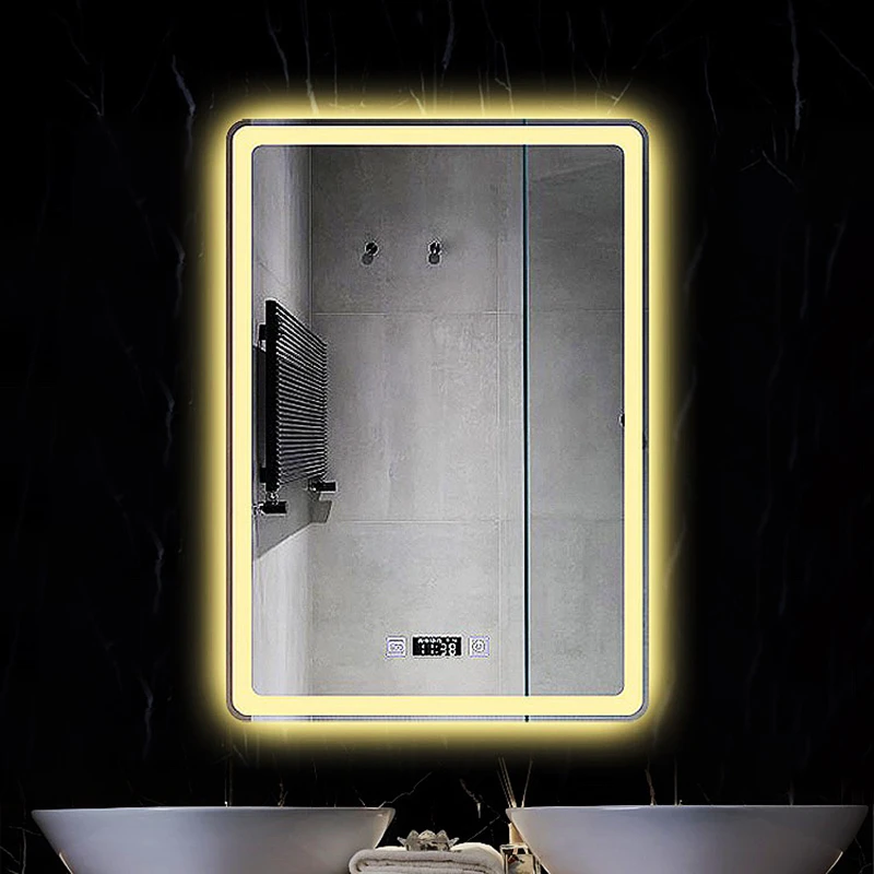 

Nordic Smart Mirror Shower Makeup Lights Fogless Bathroom Mirror Washroom Unbreakable Miroir Salle De Bain Bathroom Fixtures