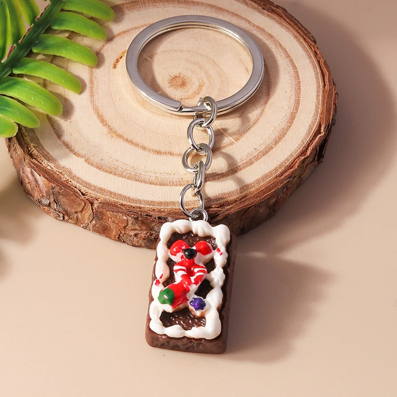 Niedlicher Harz-Simulations-Schlüsselanhänger für Lebensmittel, Kekse, Schokolade, Schlüsselanhänger für Autoschlüsselhalter, Handtasche, Anhänger, DIY-Schmuck, Geschenke – Detail 1
