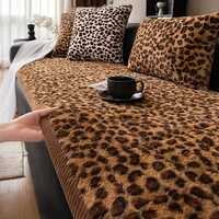 Luxury Leopard Print Plush Sofa Cushion 2024 New Winter Thick Anti slip And Dustproof For Living Room Decoration Sofa Cushion 1