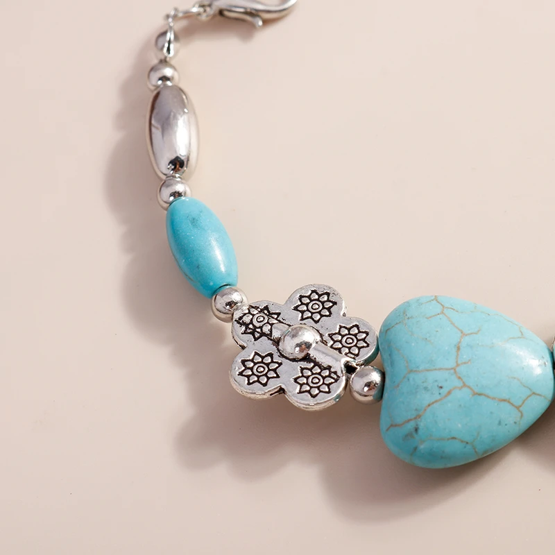 Böhmisches Liebes-Herz-Armband für Frauen, handgefertigte Steinperlen-Armbänder und Armreifen für Mädchen, Party, Urlaub, Schmuck, Dekoration – Detail 7