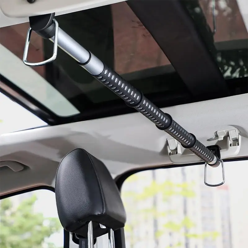 Car Coat Hanger Retractable Clothes Bar For Road Travelers Clothing Organizer Rack Storage Suit Rod For Car SUV Truck