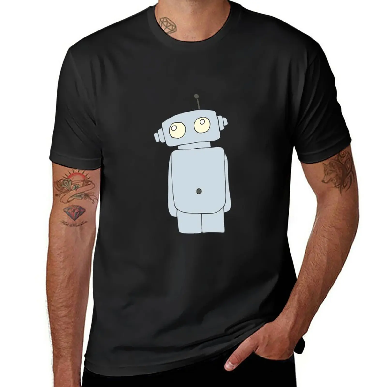 

Забавная футболка с роботом, одежда в стиле хиппи, индивидуальный дизайн ваших рубашек, женская одежда