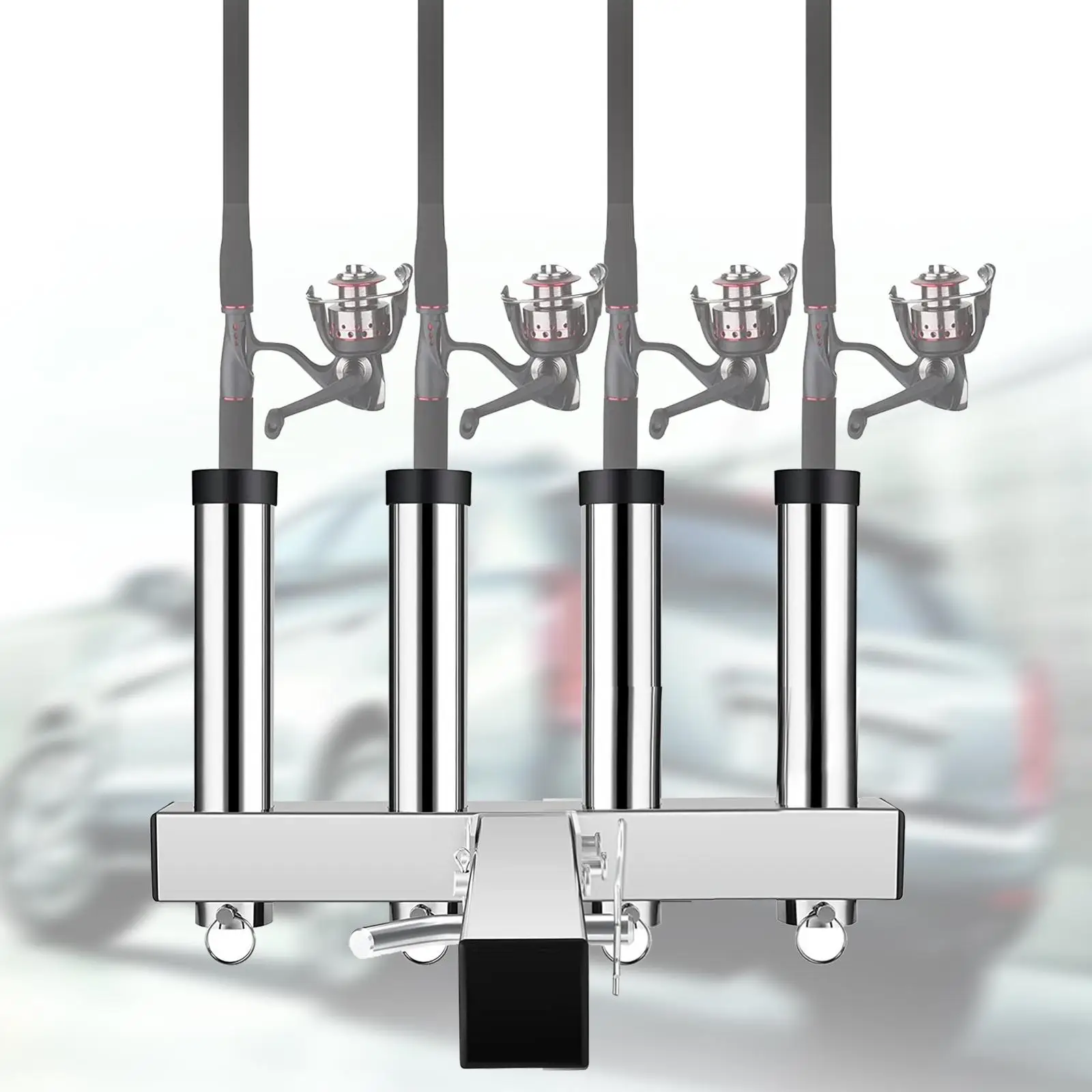 

Hitch Mount Rod Holder Easy to Assemble Gift for Father Fishing Pole Storage