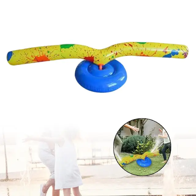 Rotating Stick Sprinkler Multipurpose Lawn Play Water Spray Toy Inflatable Water Spray Toy for Beach Pool Garden Backyard Teens 2