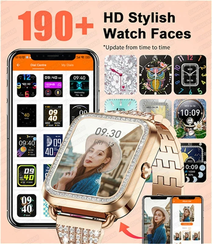 XIAOMI-reloj inteligente con Bluetooth para mujer, pulsera