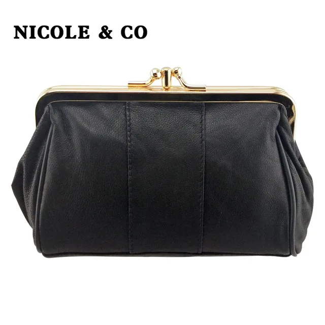 NICOLE & CO Original New Women Sheepskin Coin Purse