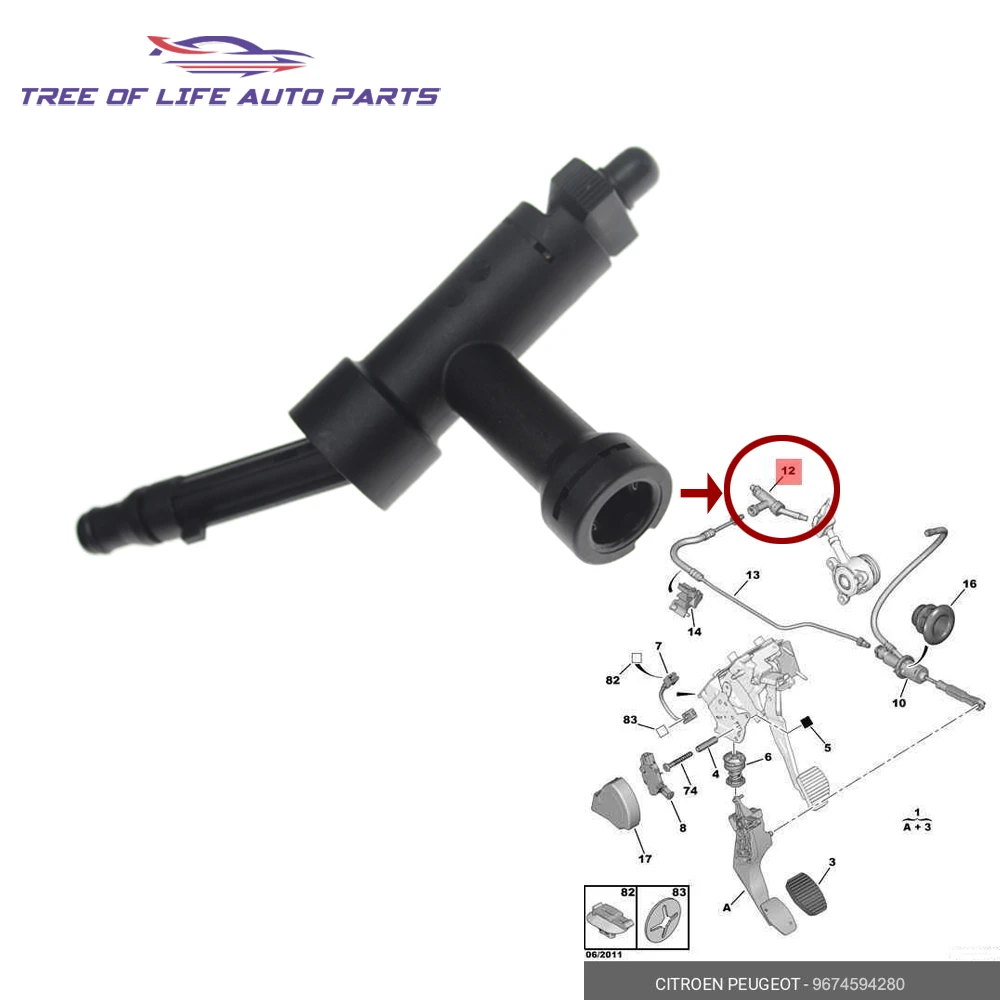 푸조 308 3008 5008 RCZ 1.6 HDI 9674594280 A010911 25158851 기어박스 클러치 파이프 라인 엘보용 클러치 릴리스 베어링