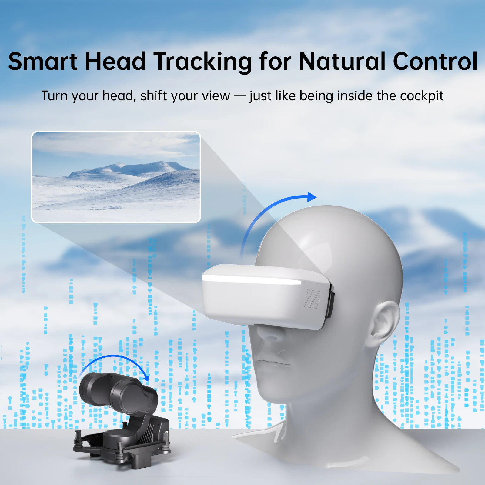 Caddx Walksnail Avatar HD FPV Goggles L 1920x1080 4.5 Inch 4km Distance Head Tracking for RC Cars FPV Drones Fixed-wing Gimbal thumbnail 3