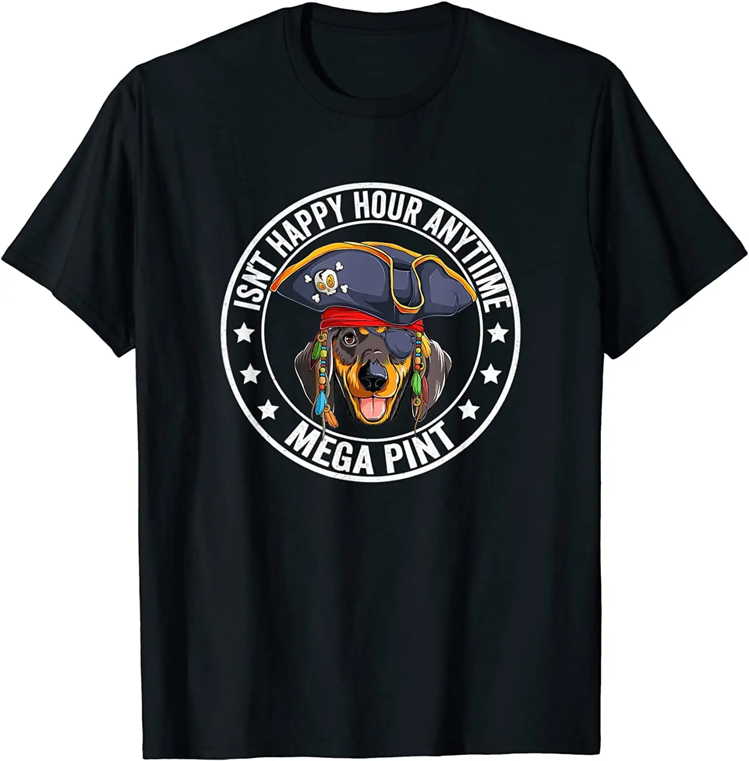 

Isnt Happy Hour Anytime Mega Pint Funny T-Shirt Men's 100% Cotton Casual T-shirts Loose Top Size S-3XL