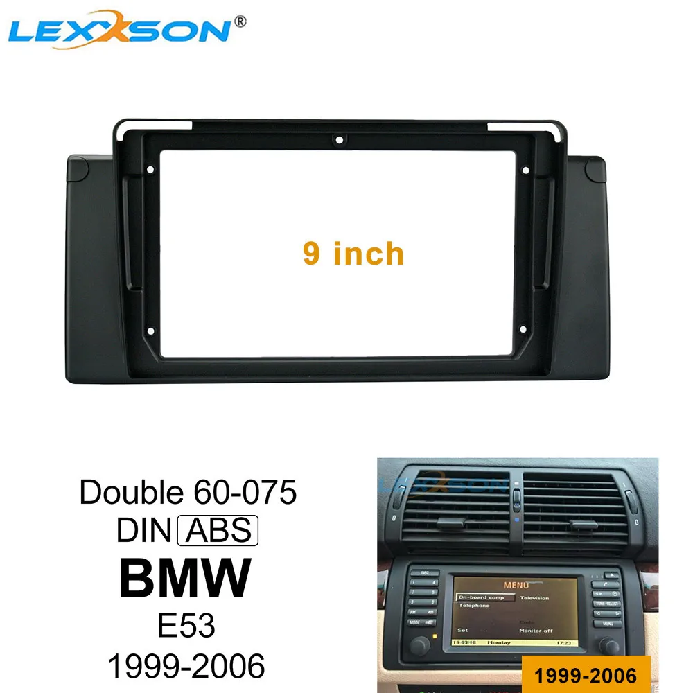 

9 Inch Car Fascia For BMW E53 E46 1998-2006 Audio Fitting Car Radio DVD Frame Dashboard Refit Facia Adaptor Panel install Kit
