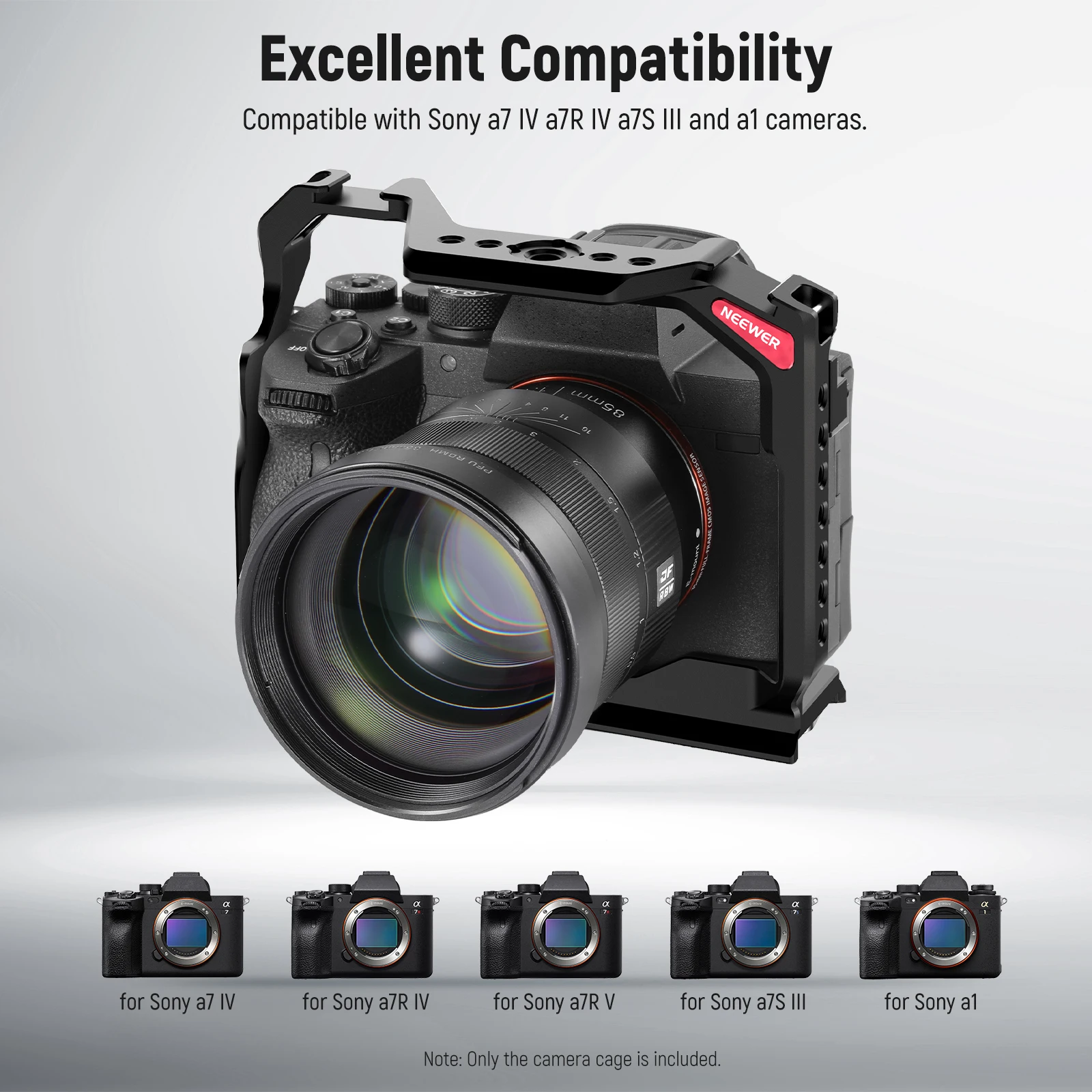 Full Camera Cage For Sony a7R V/a7R IV/a7 IV/a7S III/a1 Aluminum Video Camera Ri