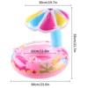 Mushroom shaped Swimming ring with shading Inflatable Pool Tubes Pool Floats  for kids 5