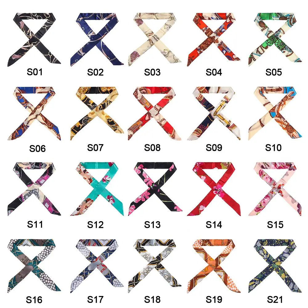 Fashion Wrist/Waistband Hairband Neck Scarf Decor Ribbon Scarf Handbag Handle Ribbon Small Silk Scarf 6