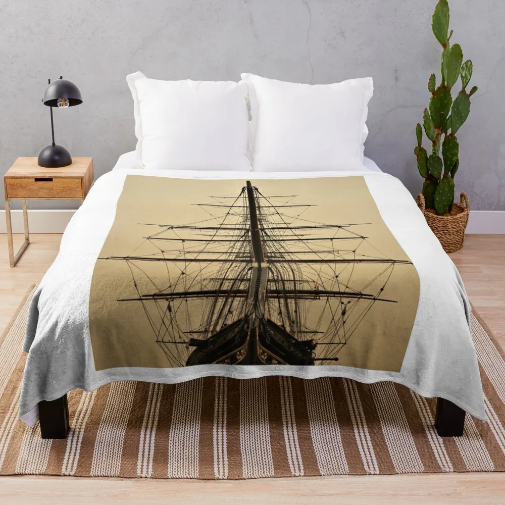 

Cutty Sark at dawn Throw Blanket Soft Big Blanket Beautiful Blankets