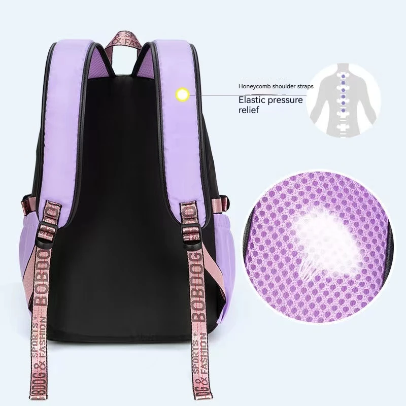 Teenagers Cute Schoolbag Shoulder Backpack Nylon Fabric Girls, Large Capacity Splash-Proof 5