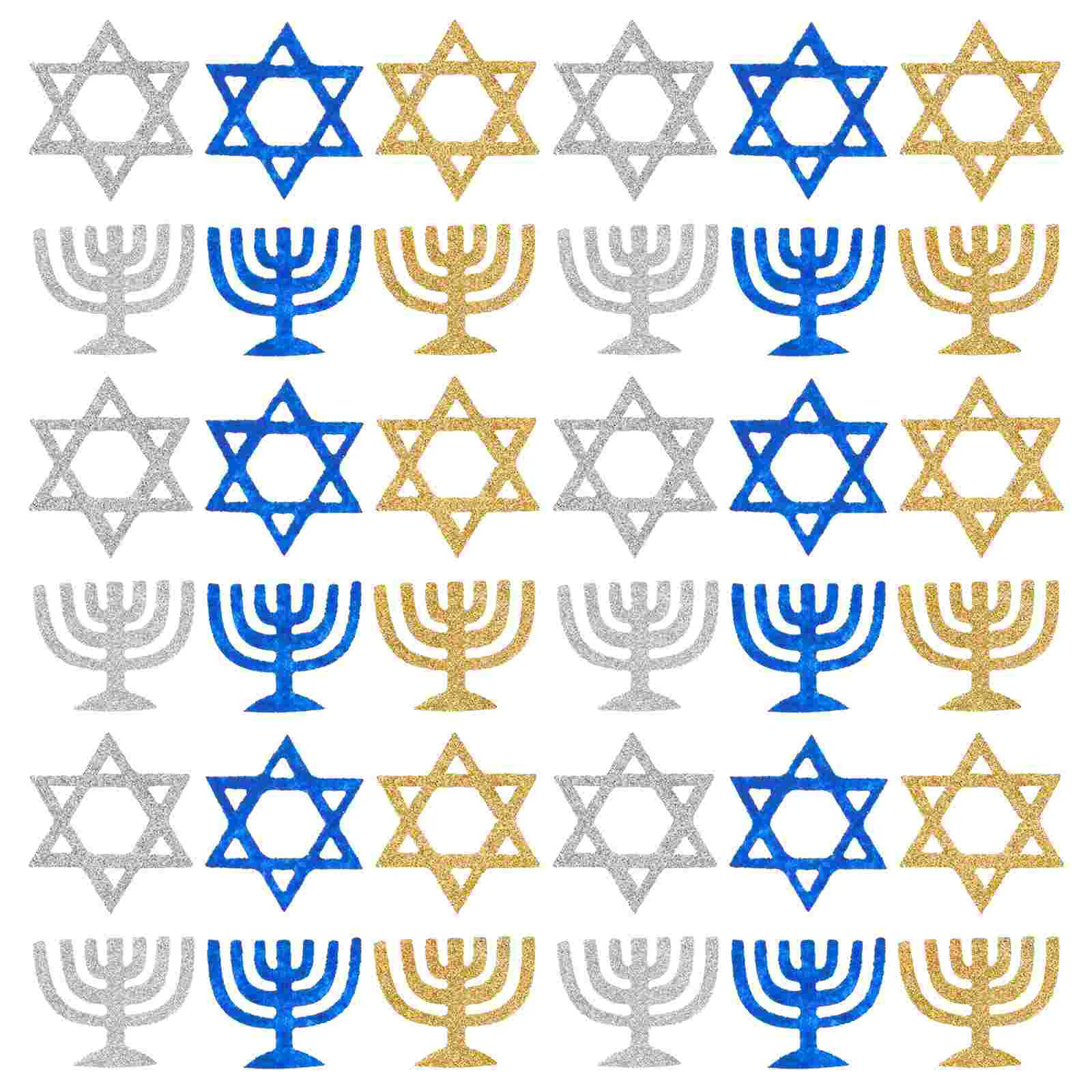 

Hanukkah Glitter Cutouts Star David Confetti Holiday Cutouts Star Menorah Gold Blue Silver Hanukkah Table Confetti Scatter