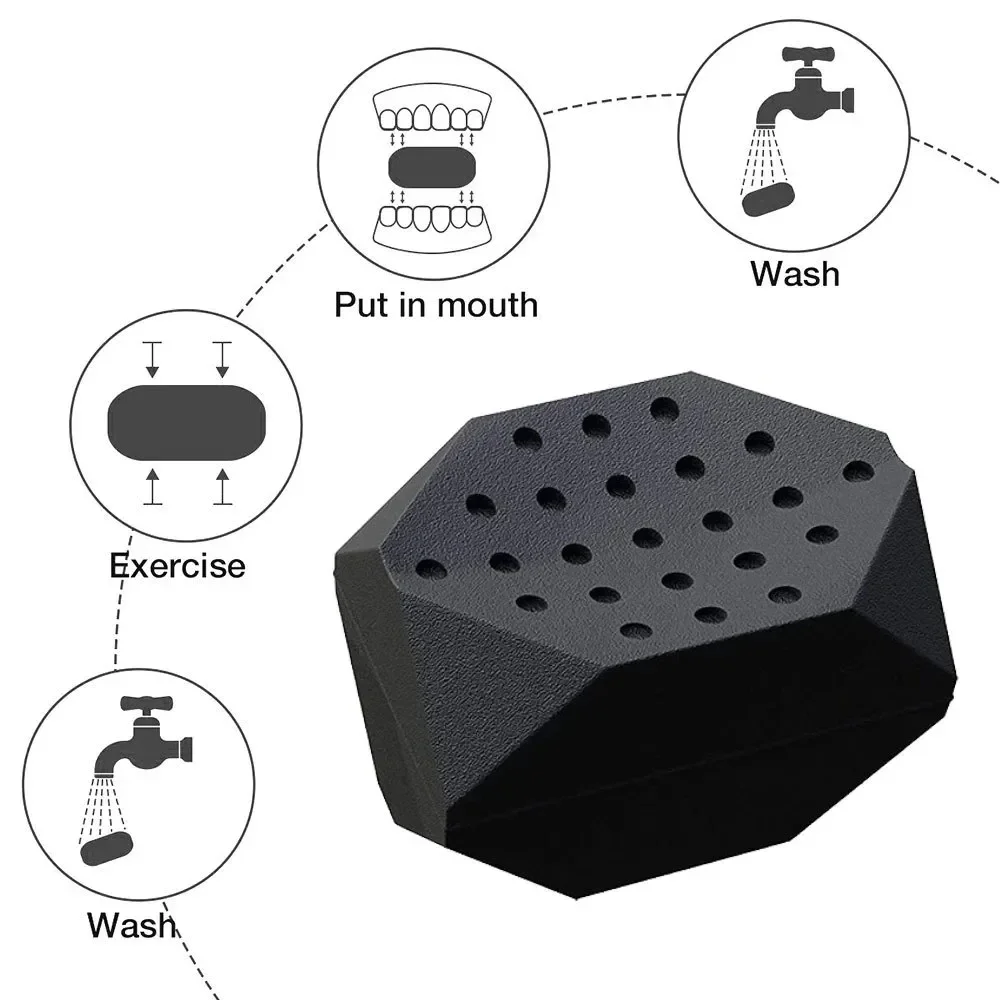 Jaw Exerciser Redefine Jaw Trainer Double Chin Facial Chew Bite Muscle Anti-stress Face Fitness Ball 50Lbs jaw exerciser,chin line exerciser