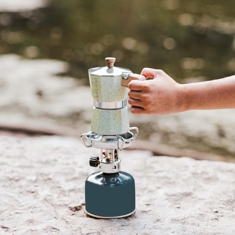 GROSCHE Milano Moka pot Stovetop Espresso maker Greca Coffee Maker Stovetop coffee maker and espresso percolator (Mint 6 cup), automatic coffee machine