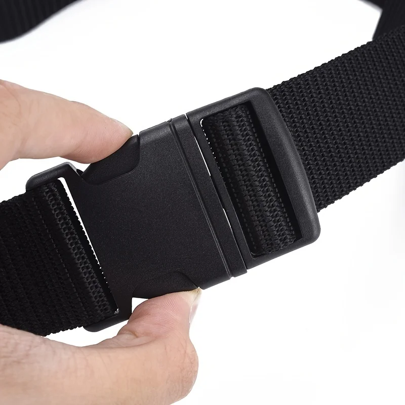 Men's Belt Without Metal Plastic Buckle Belt High Quality Canvas For Nylon Belt Tactical Belt Outdoor Woven Belt Neutral Belts