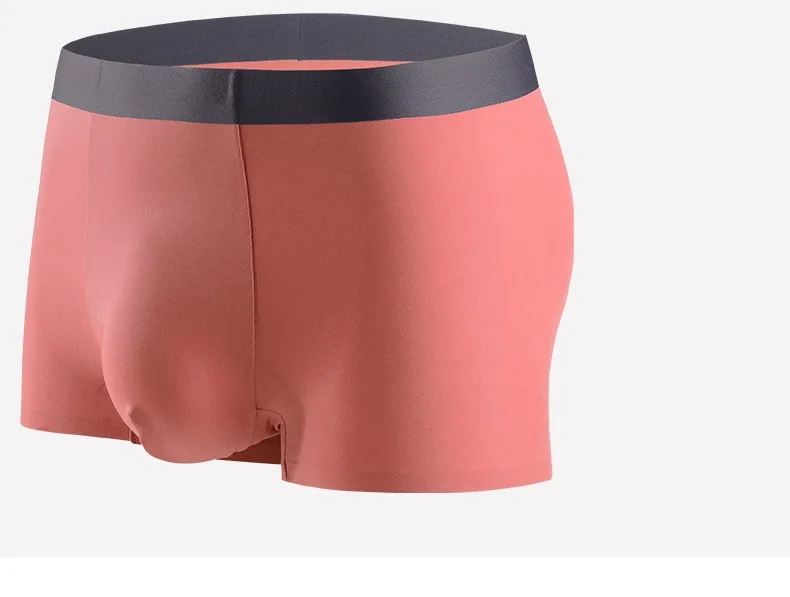 2024 Spring and summer large size ice silk men's underwear, thin and traceless underwear, men's boxer briefs, ice silk men’s