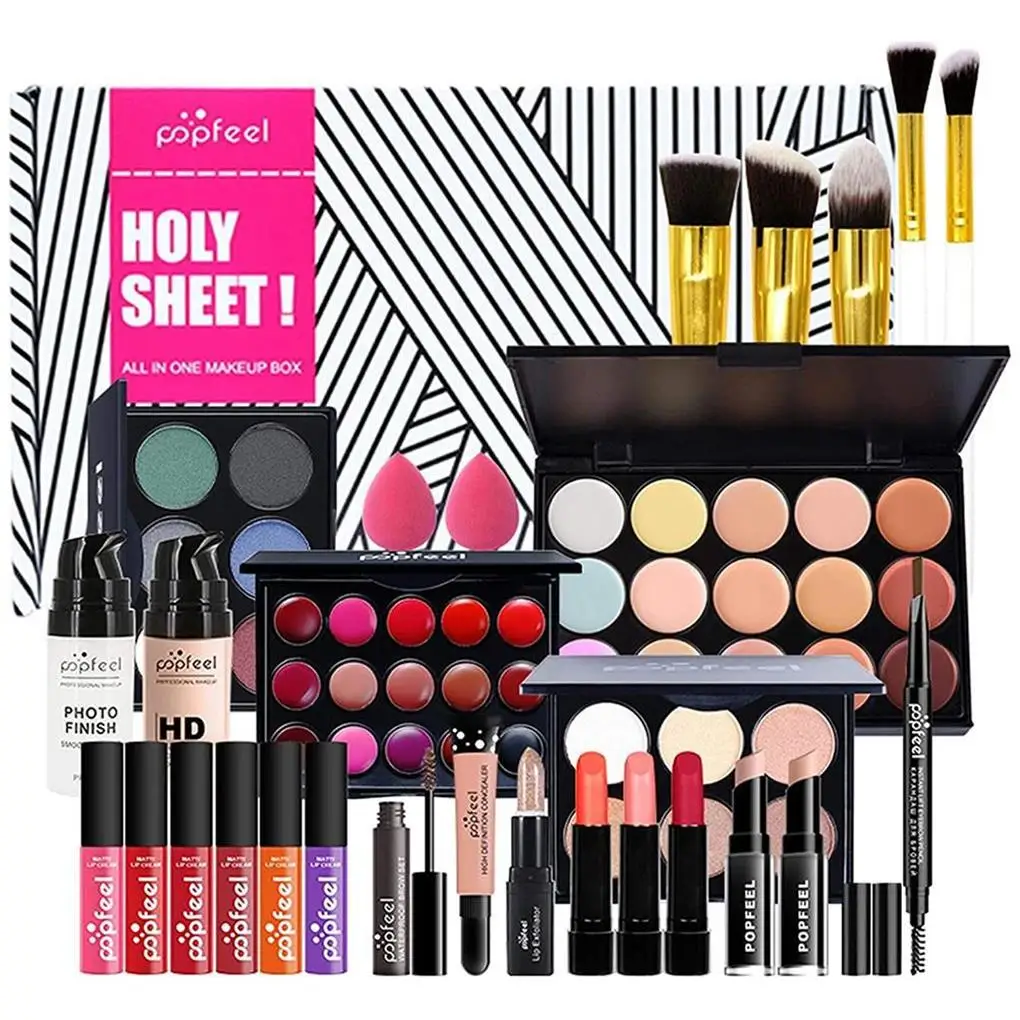 

Cosmetic Kit Making Up Tools Accessories Women Practice Makeup Tool Set Facial Cosmetics Fitting Birthday Gift Tool