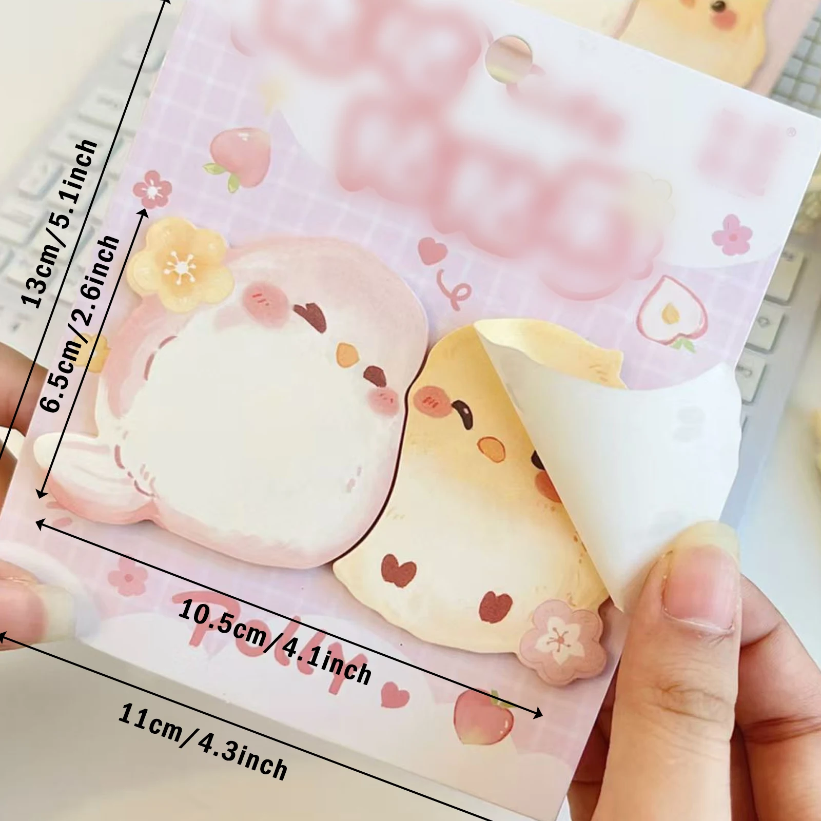 20 Sheets Cute Cartoon Animal Sticky Notes, Memo Sticky Note Animal Notepad Page Markers Flags for Home School Office - 5