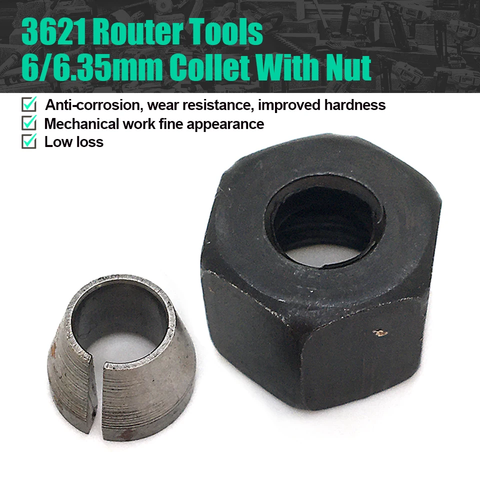 TrimmerColletNutSet6mm635mm14ReplaceForMakita36213620
