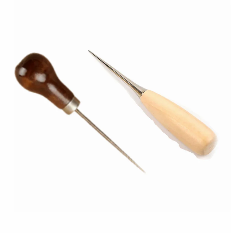Sheathed Awl Leather Wood Handle Awl Tools For Hand Stitcher Stitching