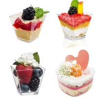 25/50pcs Plastic Dessert Cups 60ml/120ml 1