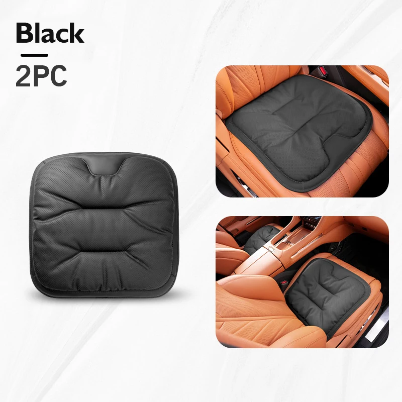 Premium Leather Universal Car Seat Cushion Cover - All-Season Auto Interior Protection Pad