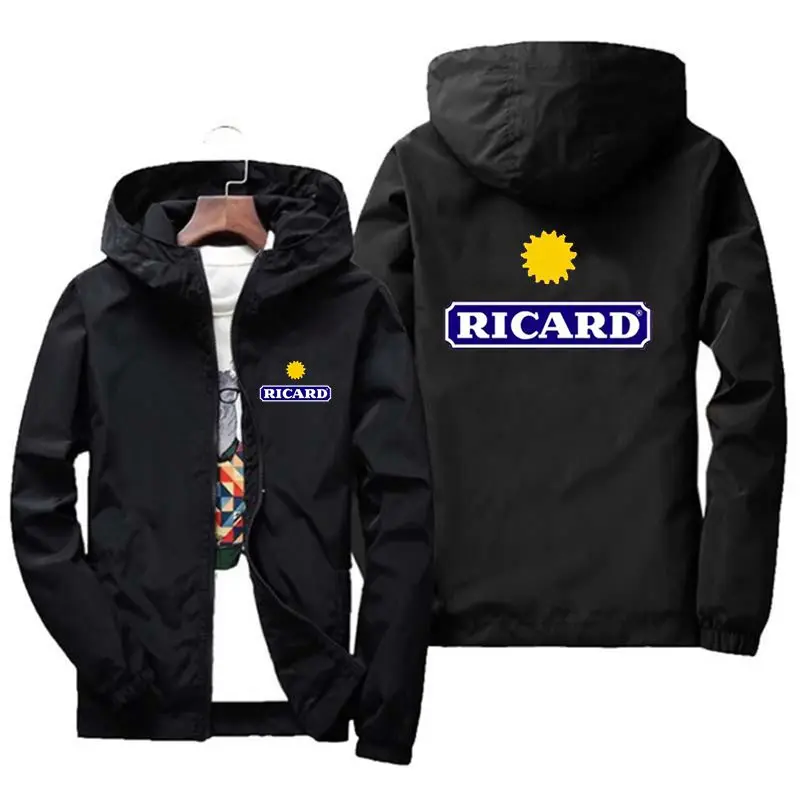 

2024 RICARD Men's Bomber Jacket Spring Autumn Hip-Hop Plus Size Windbreaker Sports Zipper Jacket Men's Jacket