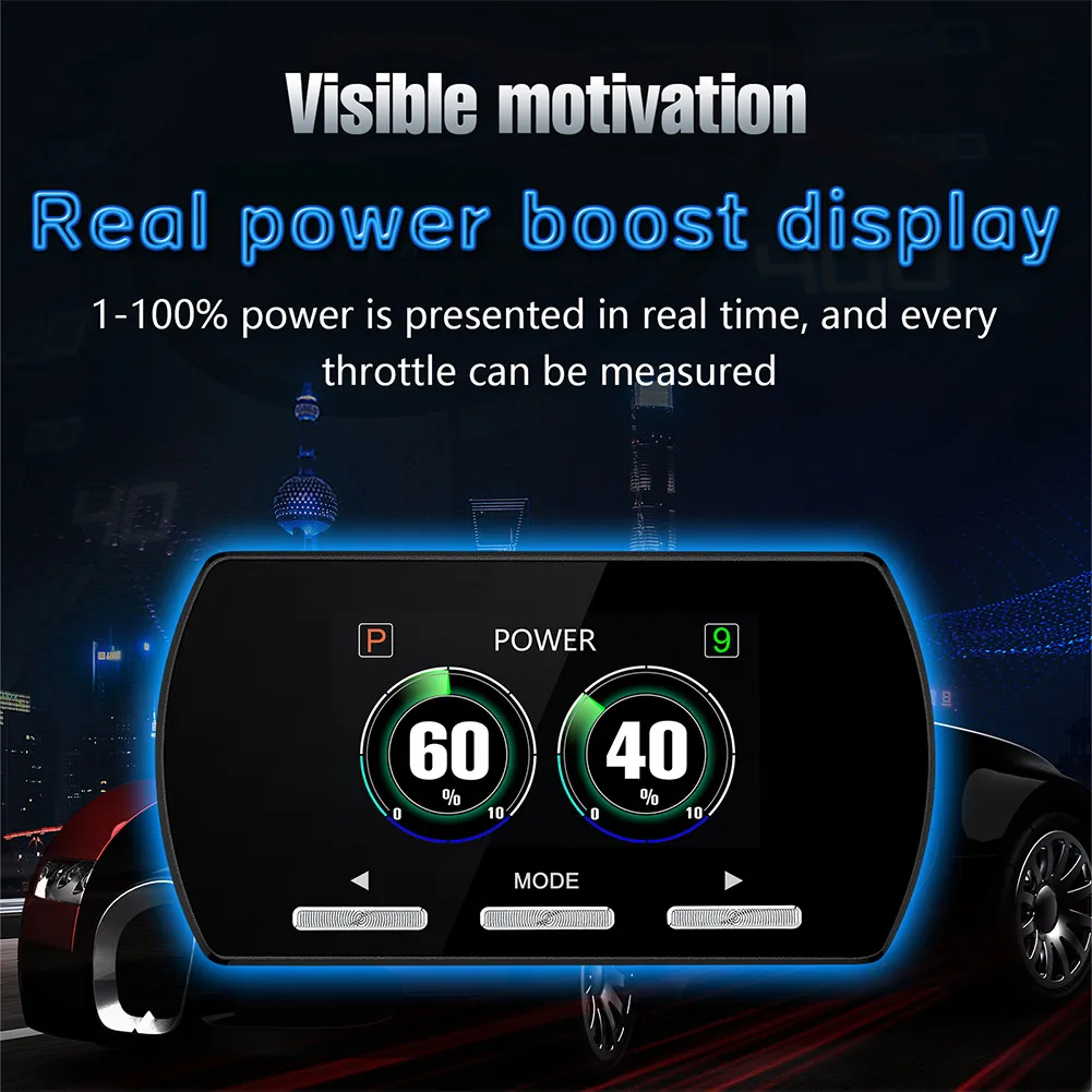 

1pc New Car Electronic Throttle Controller Accelerator TFT Color High-definition LCD Multi-mode Display 50mm*31mm*6mm Monitor