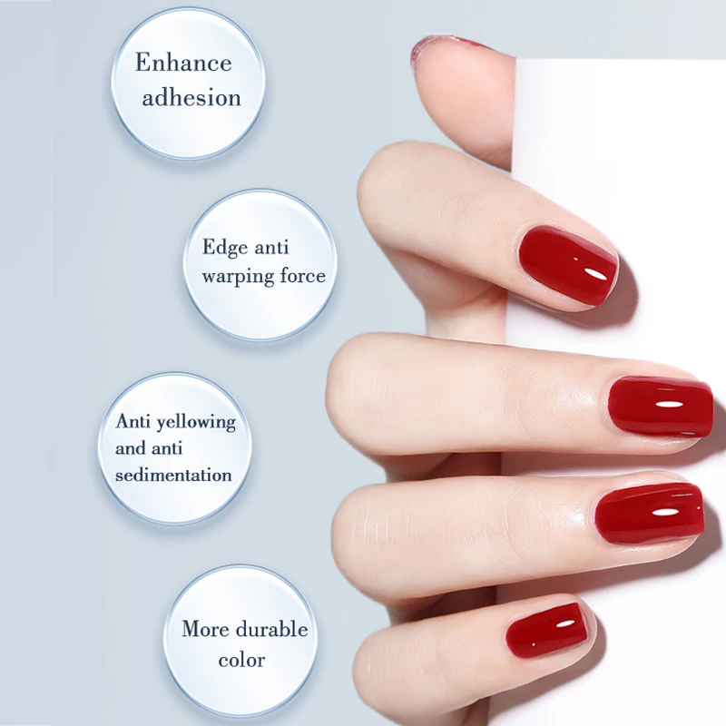 15ml Reinforcing Gel Base Coat Top Coat Nail Gel Polish Tempered Full Coverage Semi Permanent Soak Off UV LED Lacquer