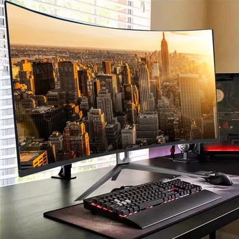 커브드 와이드 스크린 게이밍 PC 모니터, 통기성 LED 조명, 165Hz 게이밍 모니터 LCD, 베스트셀러, 1K, 32 인치