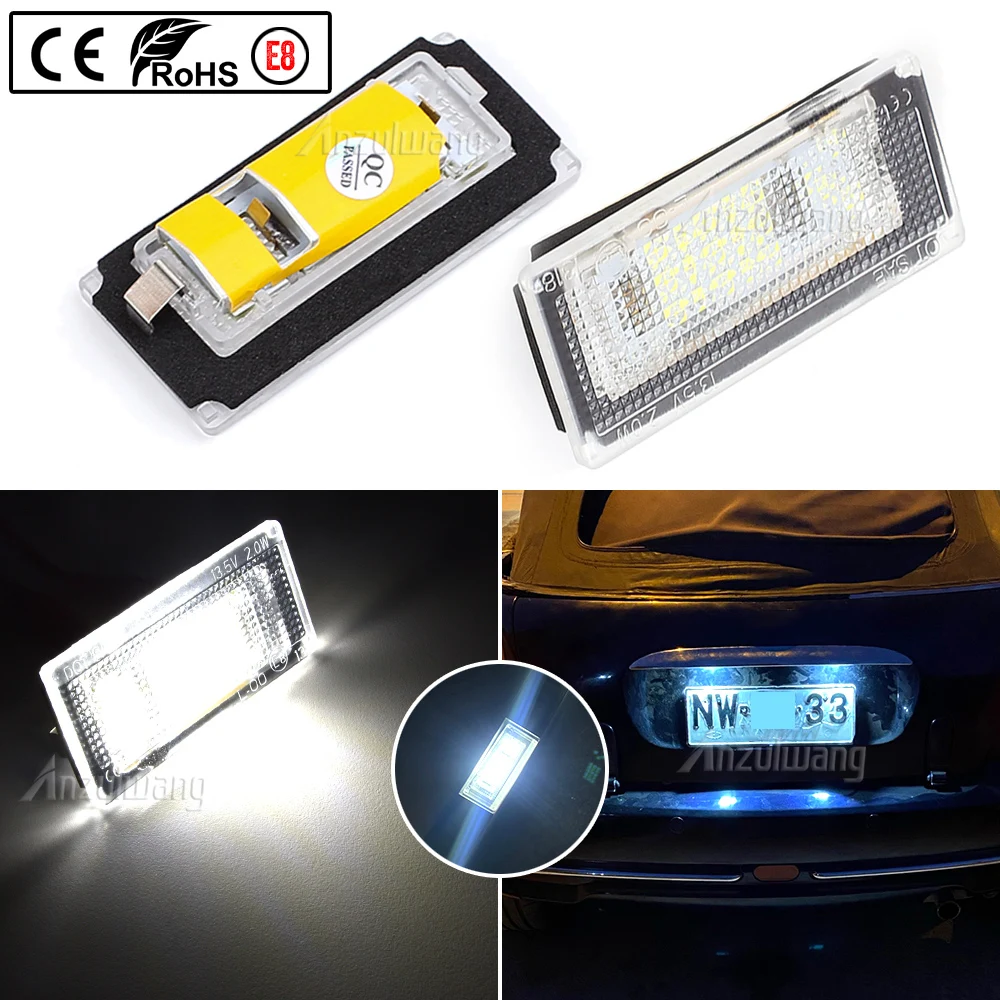 

2Pcs Car Mini LED Licenses Plate Light Lamp for BMW Mini Cooper R50 R52 R53 2001-2006