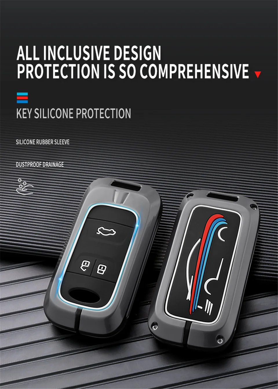 Cover per chiave/telecomando per Chery Tiggo 8 7 5X 2019 2020 Smart Keyless Remote Fob proteggi custodia portachiavi accessori per supporto auto-Styling - Sf4a049227b4445f680cd1ac9842c7bd2m