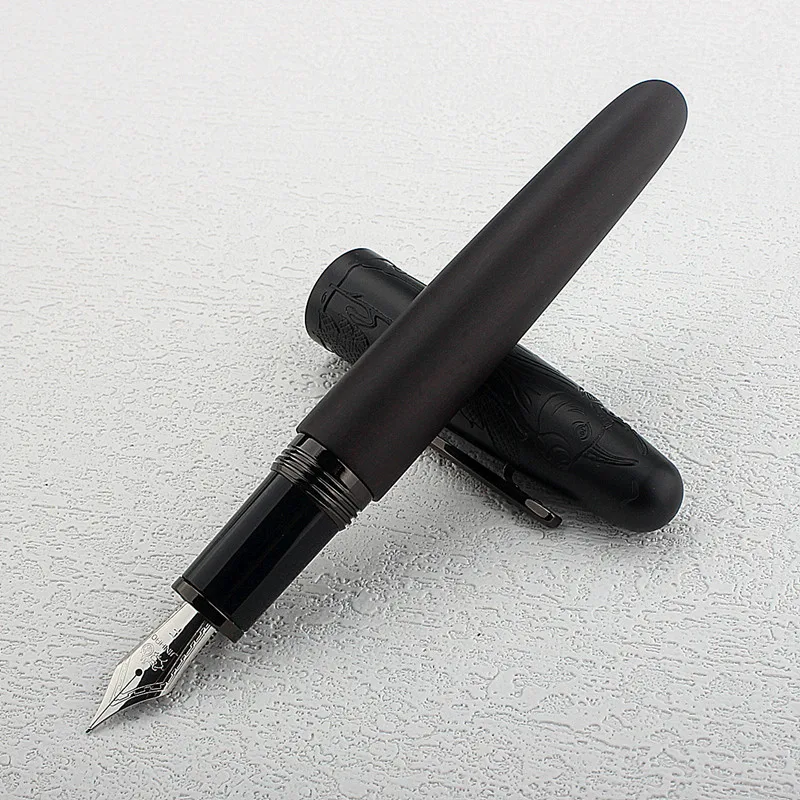 Jinhao 9056 Cattle Natural Wood Fountain Pen Handmade EF/F Nib Ink Pen with Converter School Office Supplies Stationary PK 9019 5