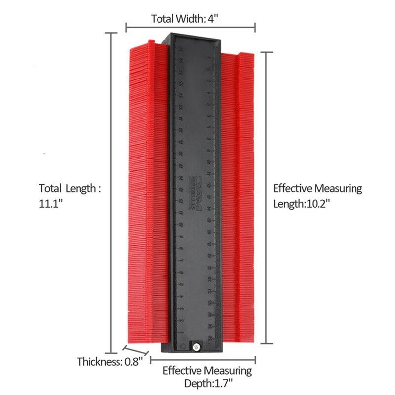 2PCS Car Sheet Metal Measuring Ruler Sheet Metal Data Restoration Ruler Body Depression Repair Scale Measuring Ruler images - 6