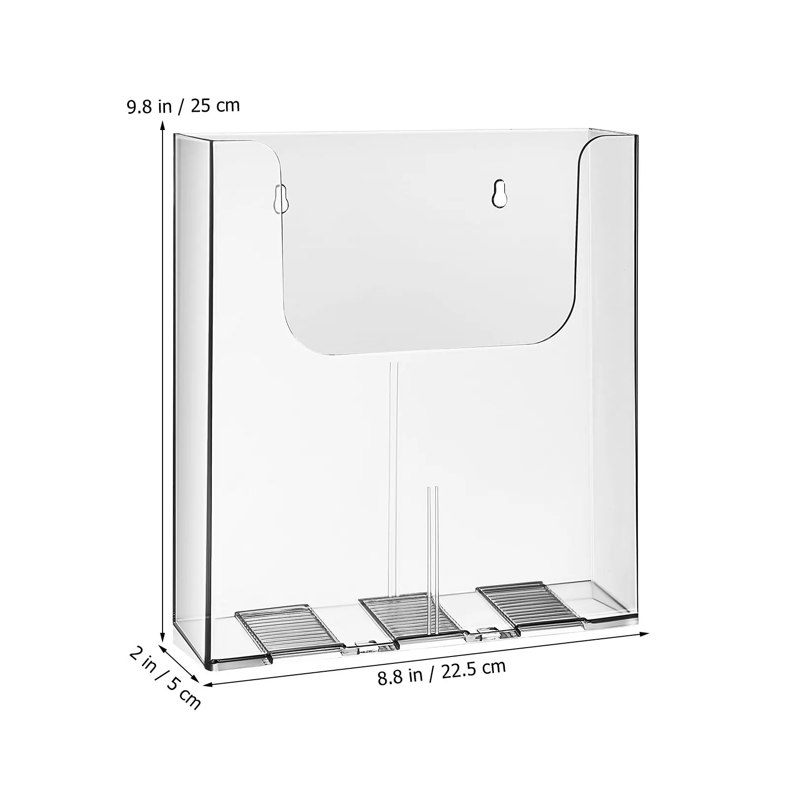 4Pcs 벽걸이형 아크릴 투명 브로셔 홀더 팜플렛 디스플레이 주최자 문서 파일 스탠드 사무실 학교 홈용