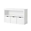 Kids Toy Storage Cabinet with Rolling Bins Toy Organizer Home Office Playroom Storage Solution Safe Rounded Corners 2