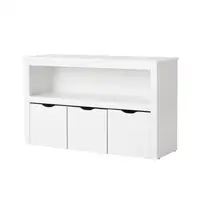 Kids Toy Storage Cabinet with Rolling Bins Toy Organizer Home Office Playroom Storage Solution Safe Rounded Corners 2