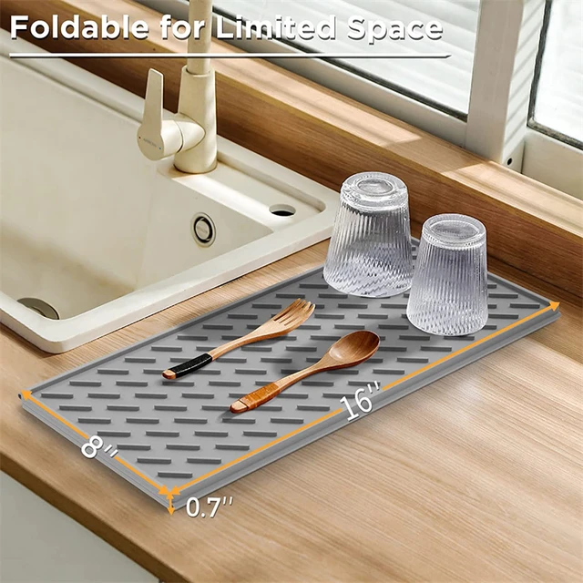 Silicon Dish Drying Mats Kitchen  Drying Mat Kitchen Counter - Dish Mat  Kitchen Heat - Aliexpress