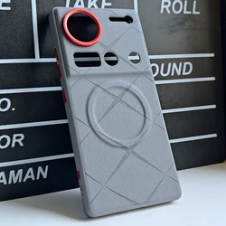Magnetic PU Leather Skin - Friendly Phone Case Cover for ZTE nubia Z70S Ultra (Magnetic gray)