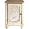 Realyn Chairside End Table, White/Brown Wood 4