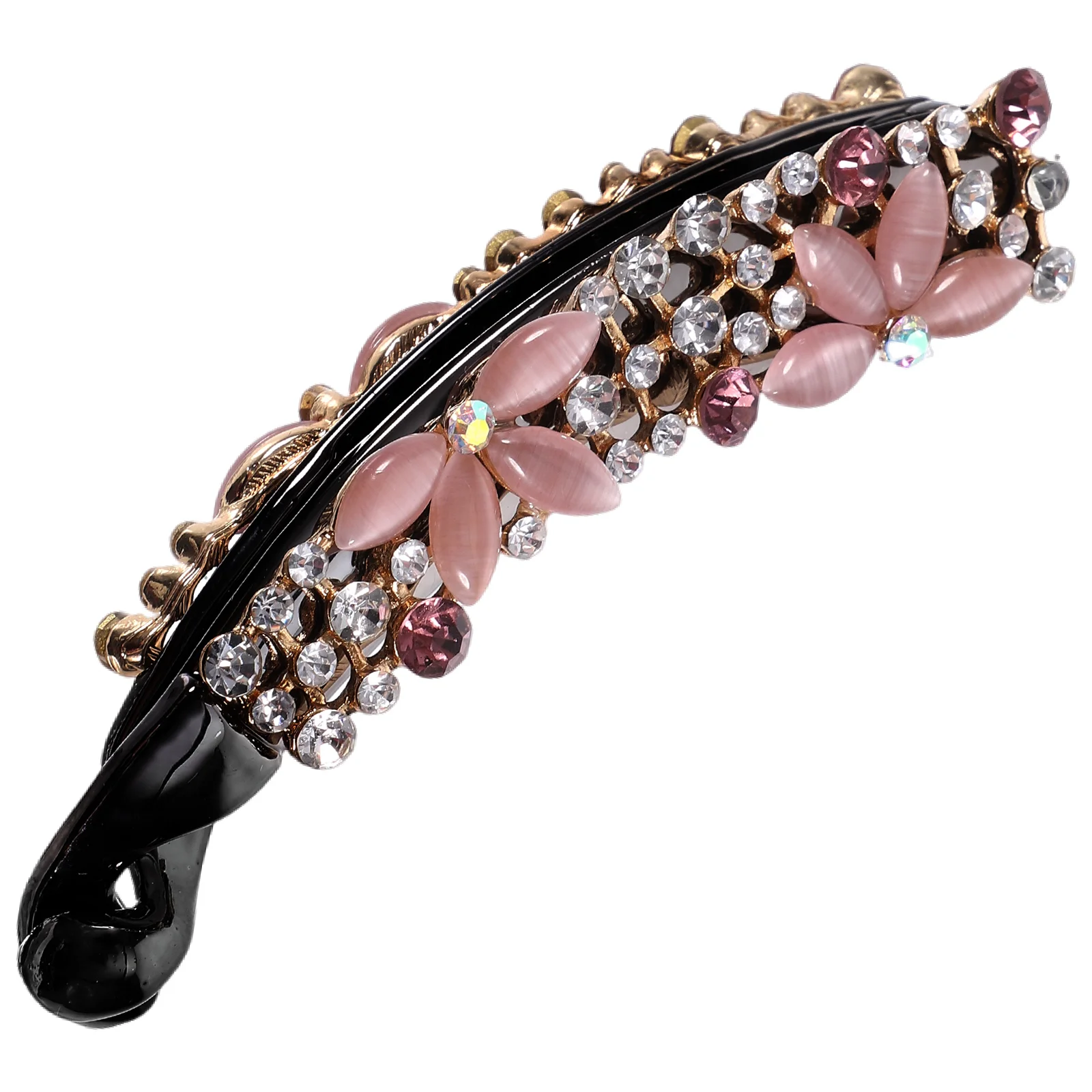 

Hair Clip 80s Accessories for Women Rhinestone Banana Clips Fine Comb Curly Thick