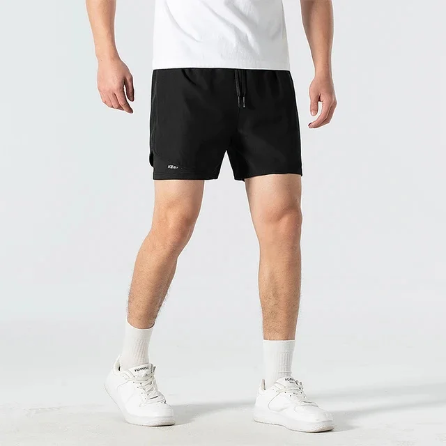 thumbnail image 1 of Pantalones cortos deportivos para hombre, para correr, para entrenamiento, gimnasio, fitness, secado rápido, para sudar, 1 of 5