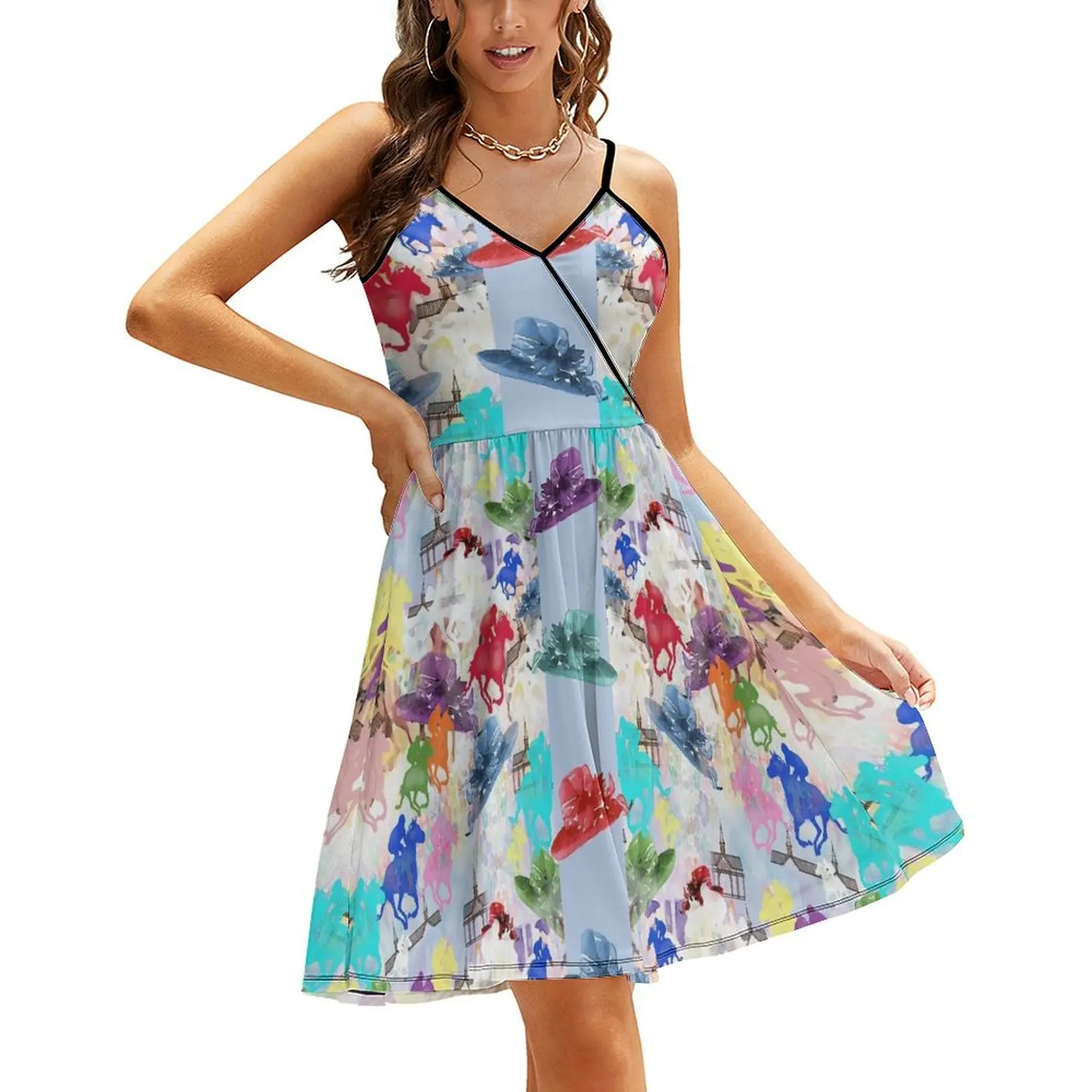 

Off to the Horse Races Symmetry Sling Dress women's evening dress 2024 Dresses for wedding party