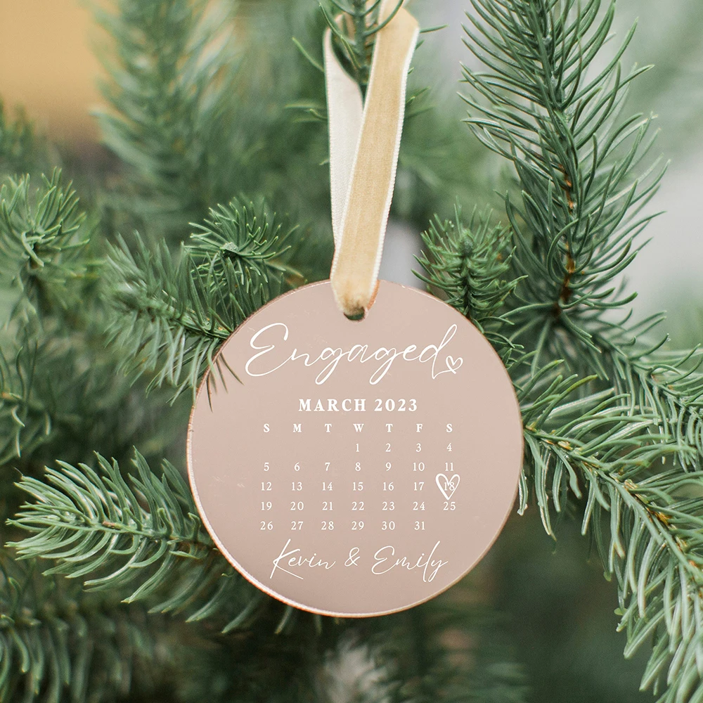 Индивидуальное свадебное украшение мистер и миссис, свадебное украшение с именем и датой, акриловое украшение на заказ, детское Рождественское украшение, очаровательные подарки